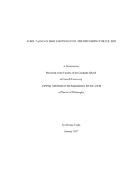 Rebel Passions: How Emotions Fuel the Diffusion of Rebellion