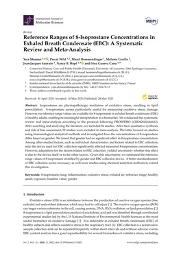 Reference Ranges of 8-Isoprostane Concentrations in Exhaled Breath Condensate (EBC): a Systematic Review and Meta-Analysis