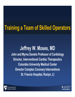 Training a Team of Skilled Operators