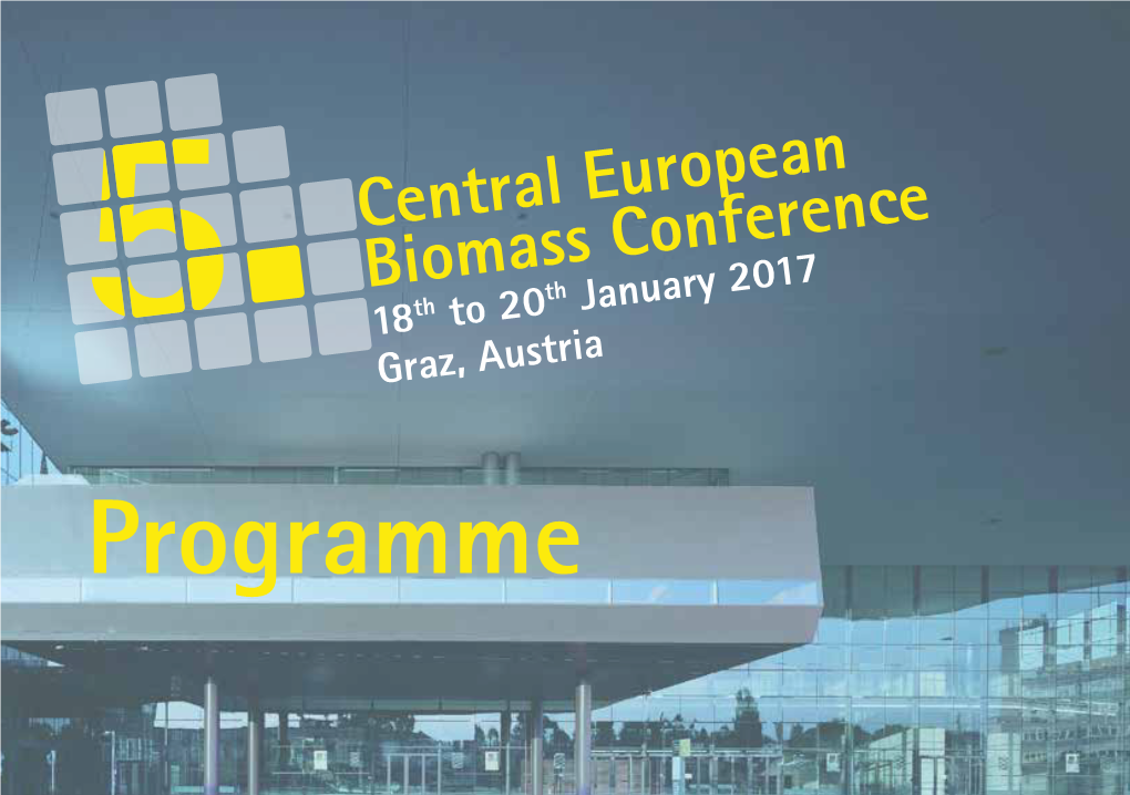 Programme 5Th Central European Biomass Conference