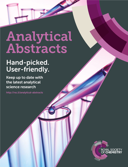 Analytical Abstracts Hand-Picked