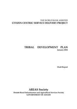 Citizen Centric Service Delivery Project Tribal