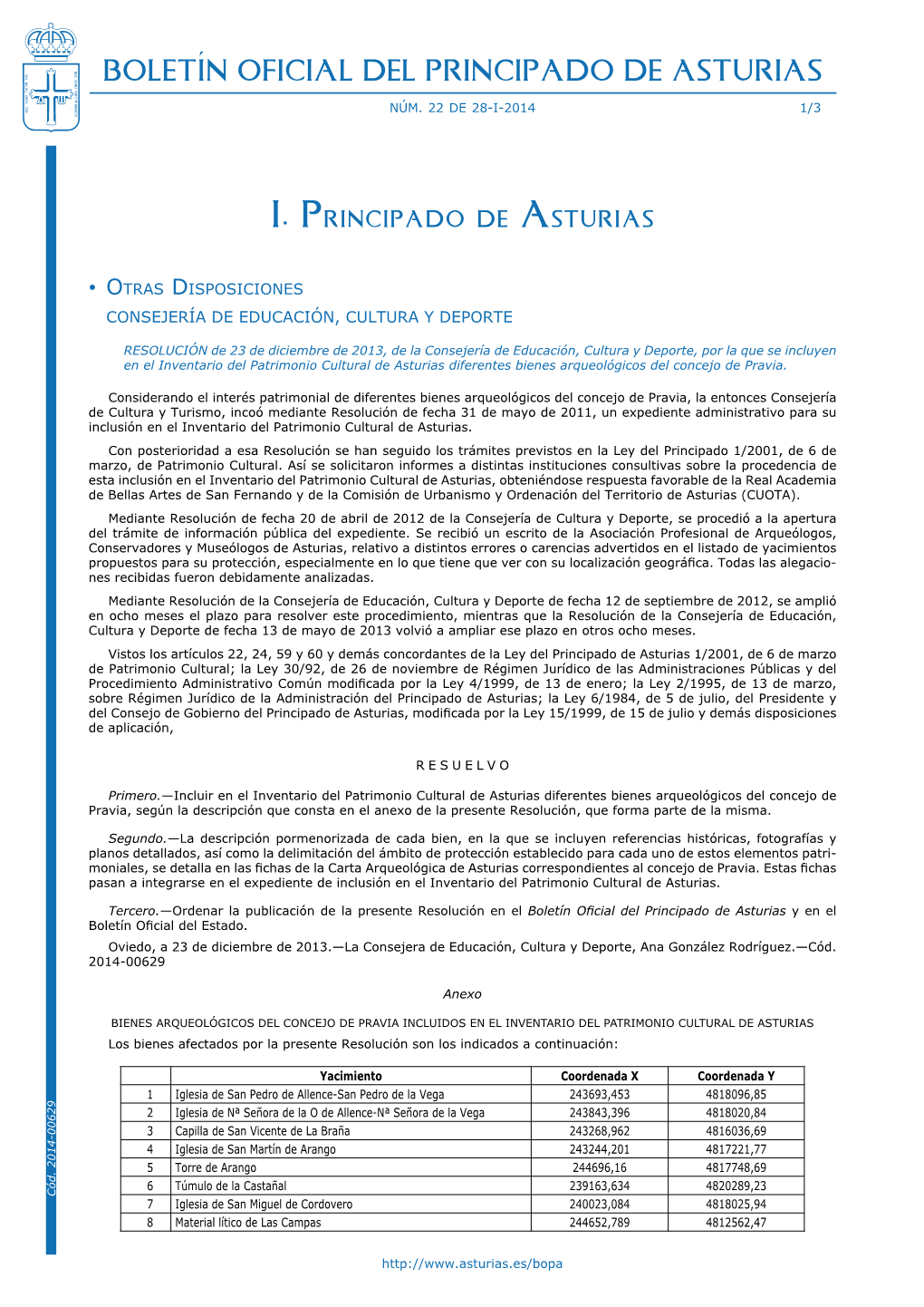 Boletín Oficial Del Principado De Asturias