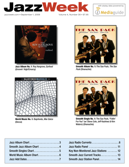 Jazzweek with Airplay Data Powered by Jazzweek.Com • September 1, 2008 Volume 4, Number 39 • $7.95