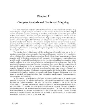 Complex Analysis and Conformal Mapping