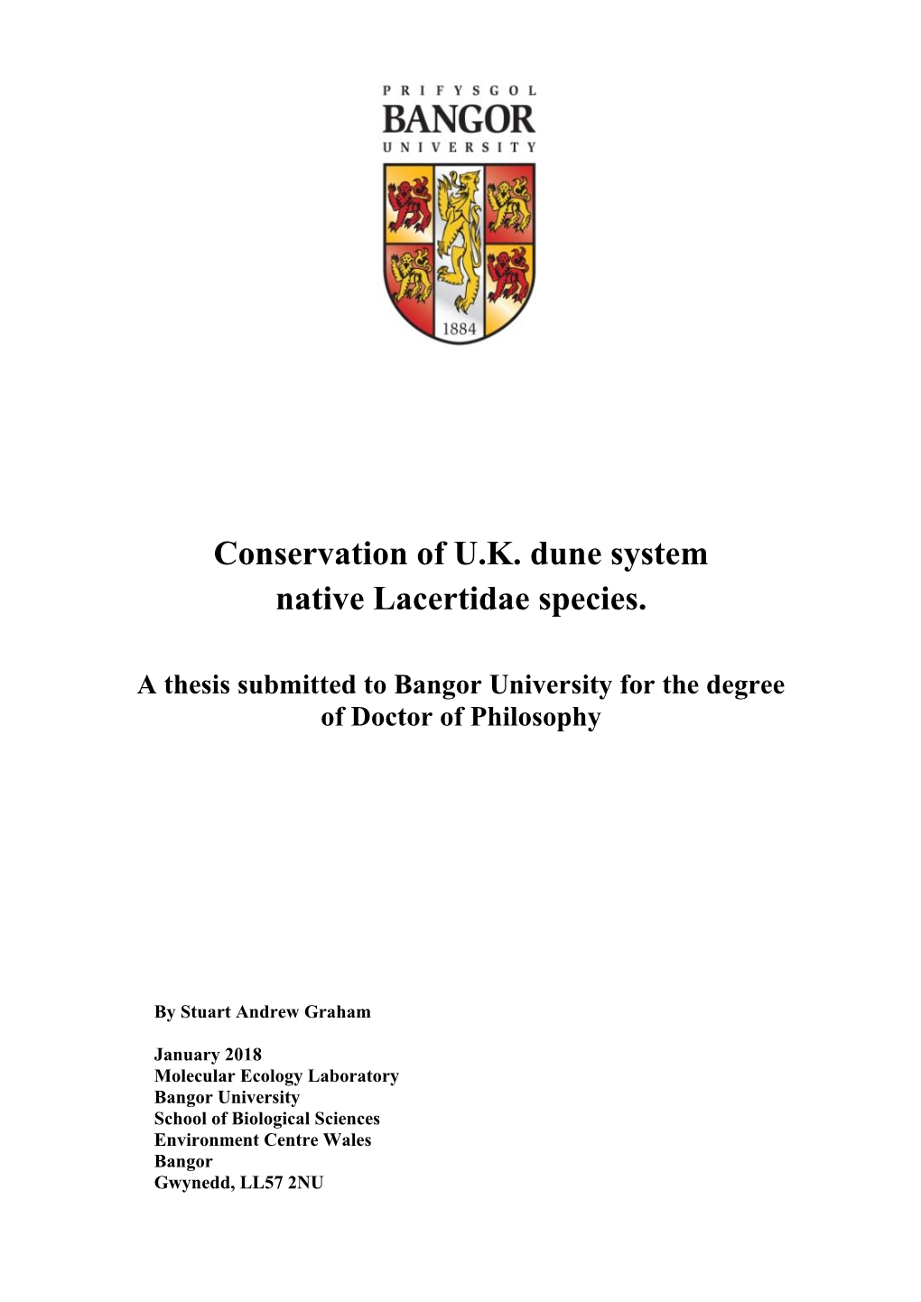 Conservation of UK Dune System Native Lacertidae Species
