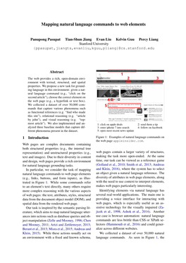 Mapping Natural Language Commands to Web Elements