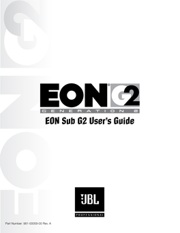 EON Sub G2 User's Guide