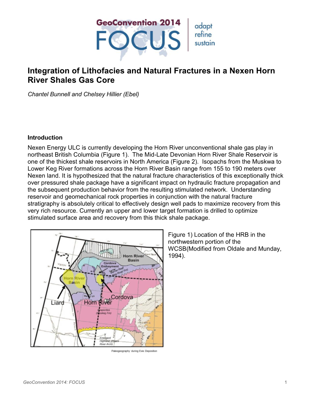 Integration of Lithofacies and Natural Fractures in a Nexen Horn River Shales Gas Core