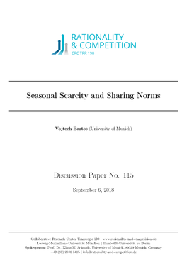 Seasonal Scarcity and Sharing Norms
