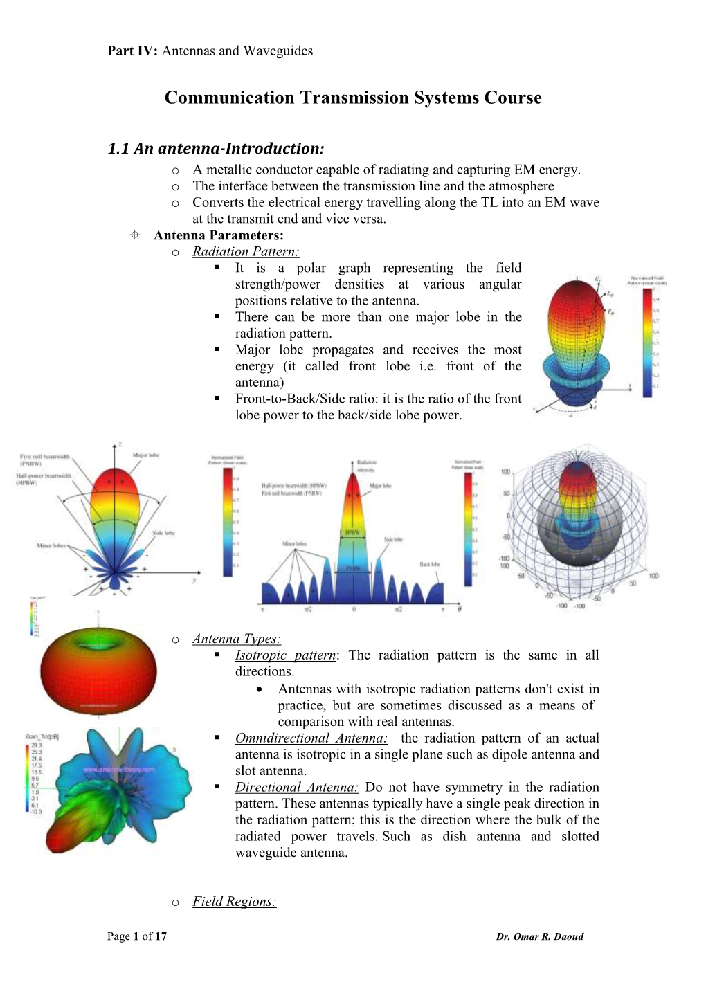 Communication Transmission Systems Course