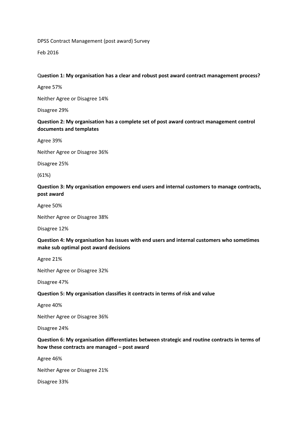 DPSS Contract Management (Post Award) Survey