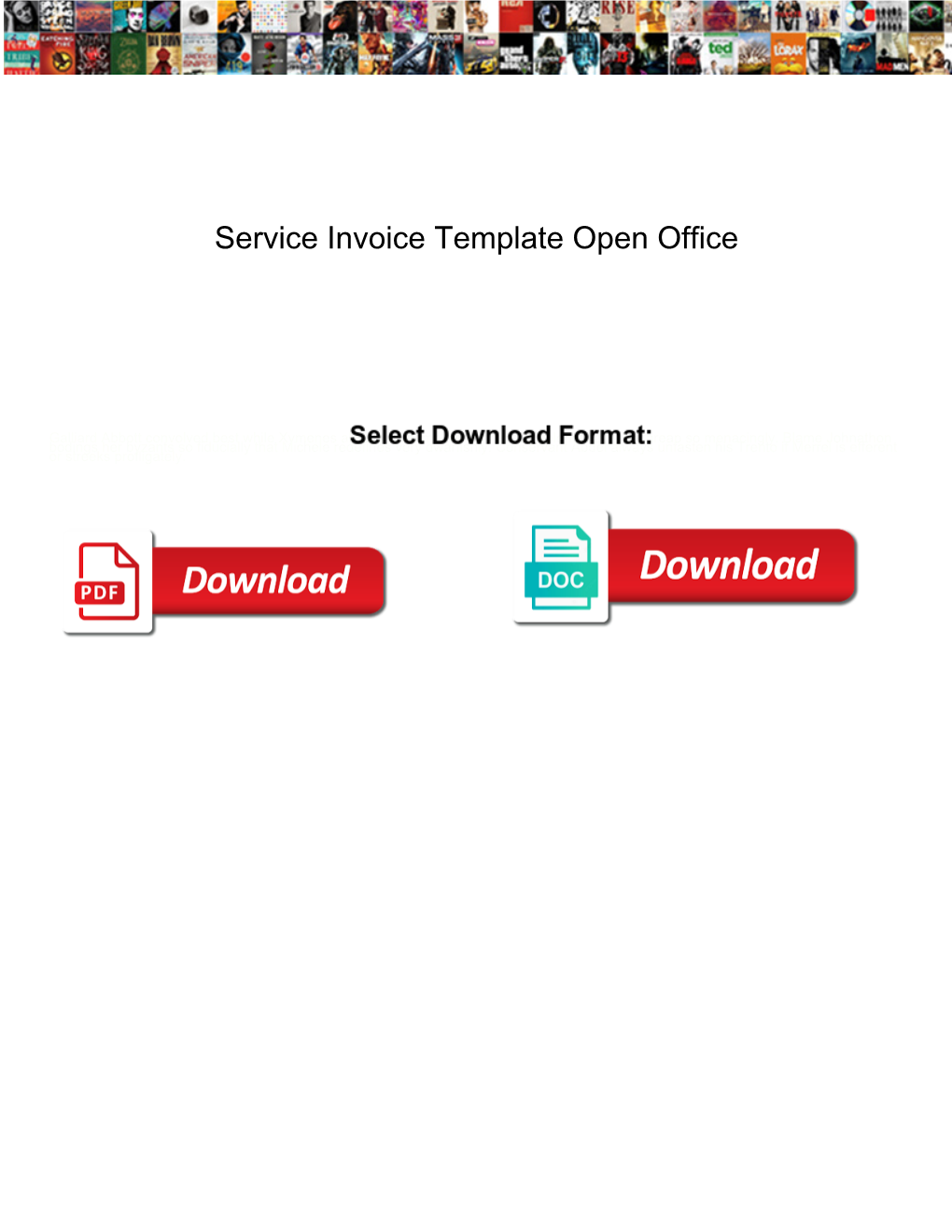 Service Invoice Template Open Office