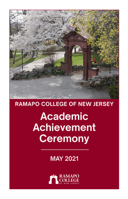 2021 Academic Achievement Ceremony Program and Biographies of Awardees Also Appear At