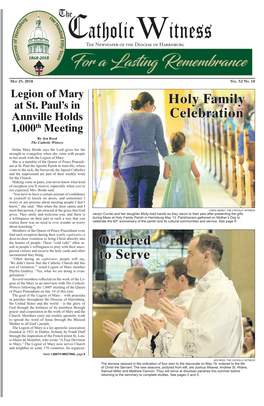 Holy Family Celebration Ordered to Serve