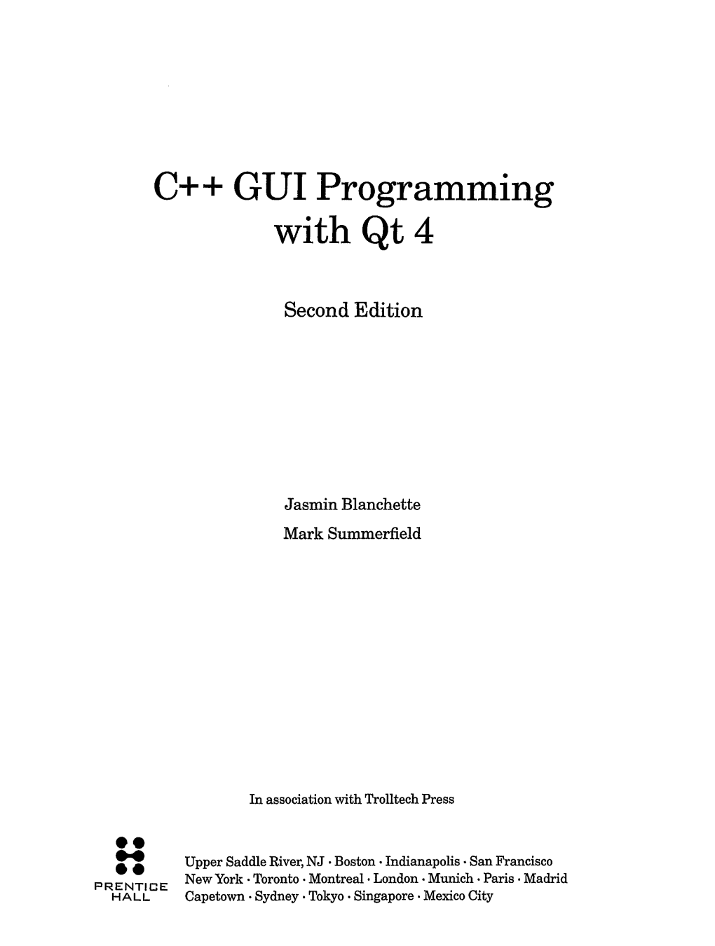 C++ GUI Programming with Qt 4