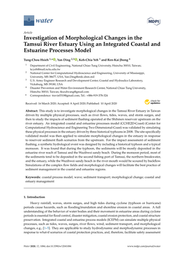 Investigation of Morphological Changes in the Tamsui River Estuary Using an Integrated Coastal and Estuarine Processes Model