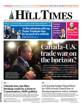 Canada-U.S. Trade War on the Horizon?