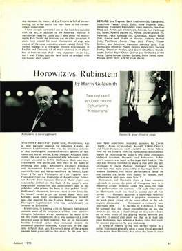 Horowitz Vs. Rubinstein H H,Rrris Goldsmith