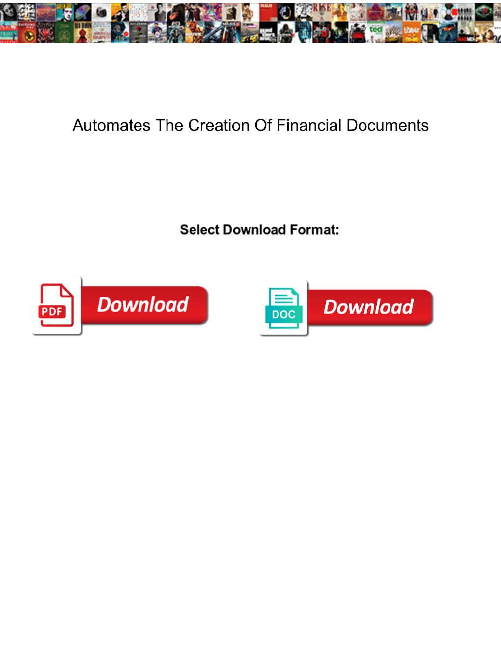 Automates the Creation of Financial Documents