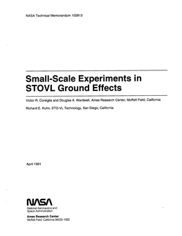 Small-Scale Experiments in STOVL Ground Effects