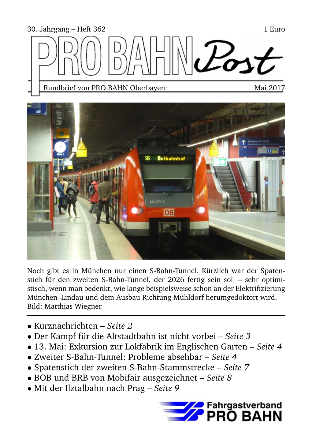 Seite 2 • Der Kampf Für Die Altstadtbahn Ist Nicht Vorbei – Seite 3 • 13