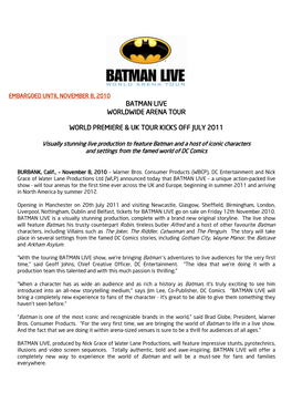 Batman Live Worldwide Arena Tour