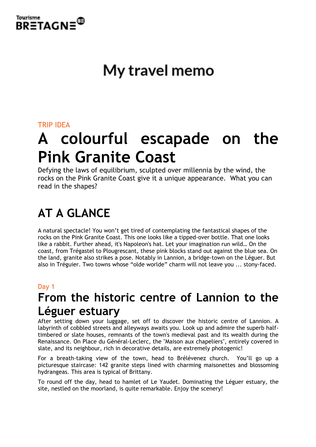 A Colourful Escapade on the Pink Granite Coast