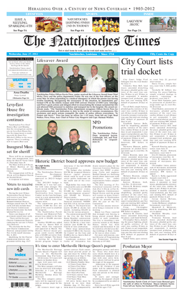 City Court Lists Trial Docket