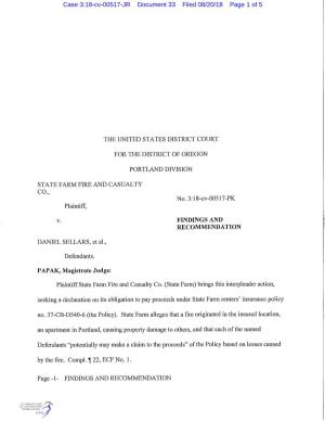 Case 3:18-Cv-00517-JR Document 33 Filed 08/20/18 Page 1 of 5