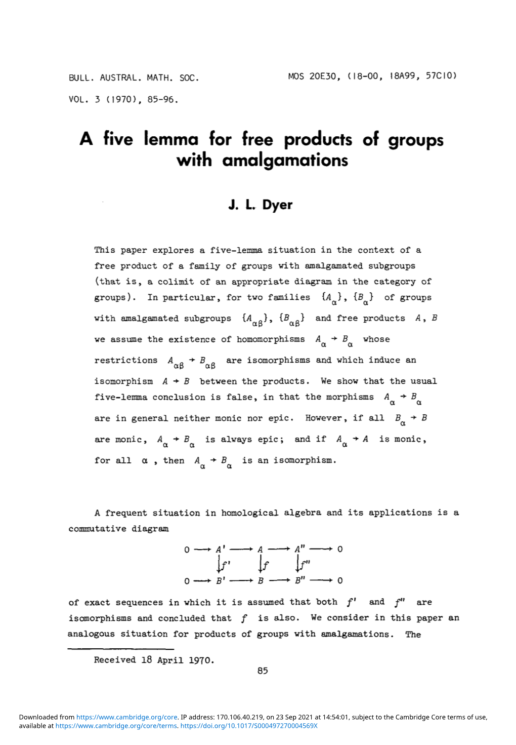 A Five Lemma for Free Products of Groups with Amalgamations