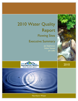 2010 Water Quality Report Flowing Sites Executive Summary