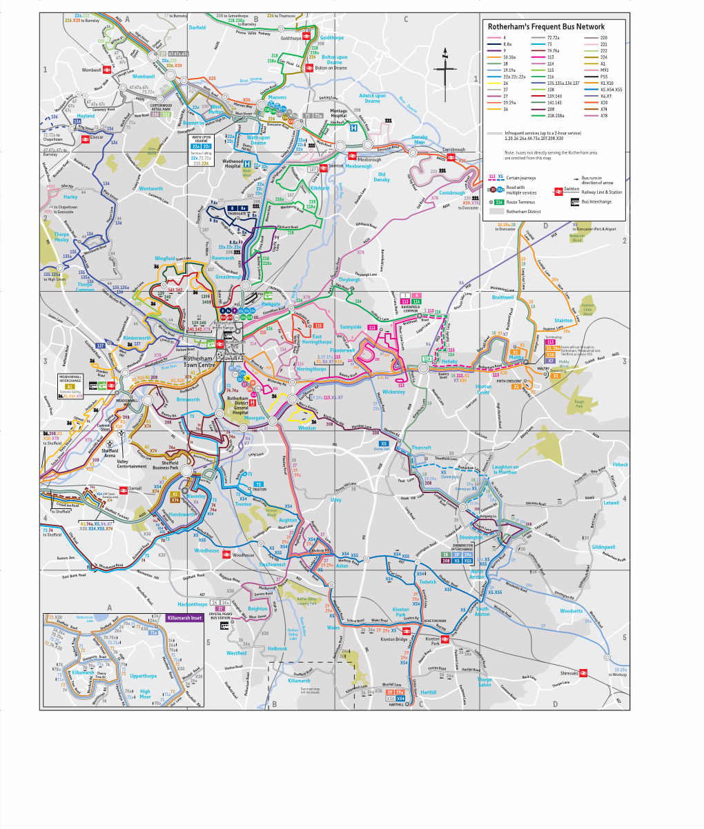 SYPTE Rotherham All Operators Map and Frequency Guide