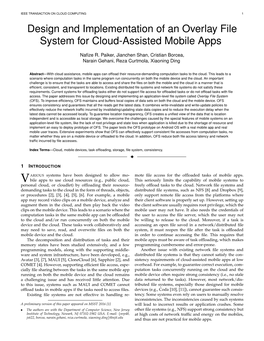 Design and Implementation of an Overlay File System for Cloud-Assisted Mobile Apps