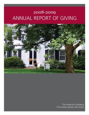 Annual Report of Giving