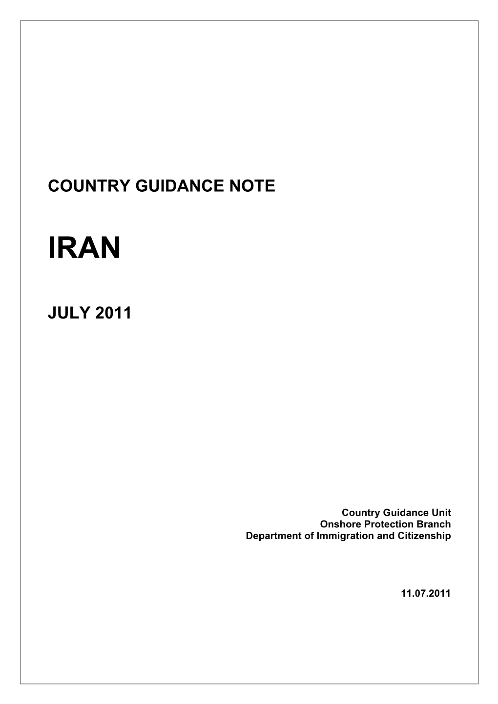 Iran July 2011