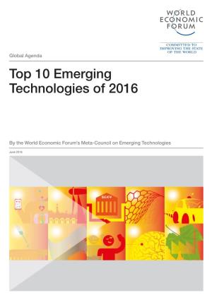 Top 10 Emerging Technologies of 2016