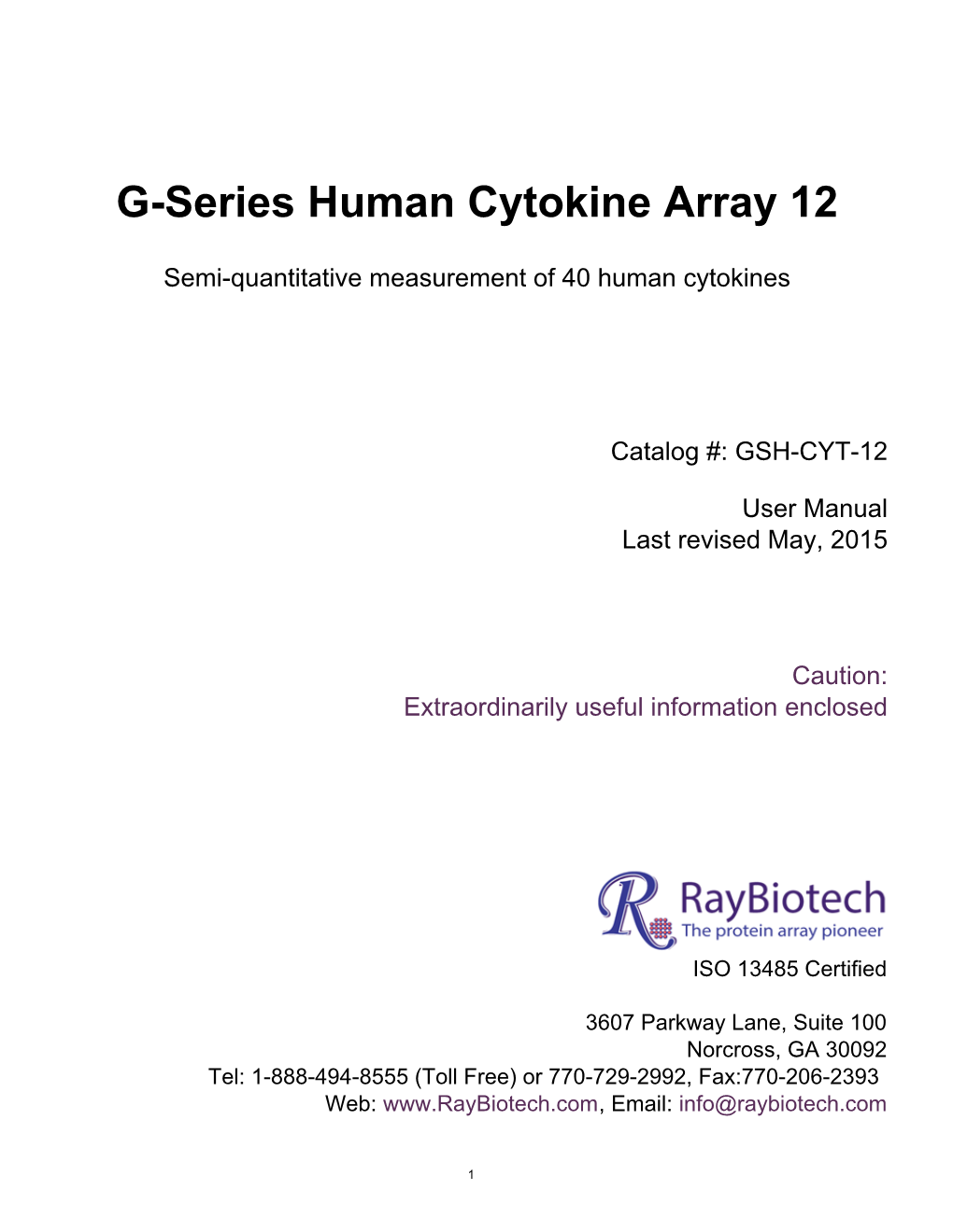 G-Series Human Cytokine Array 12