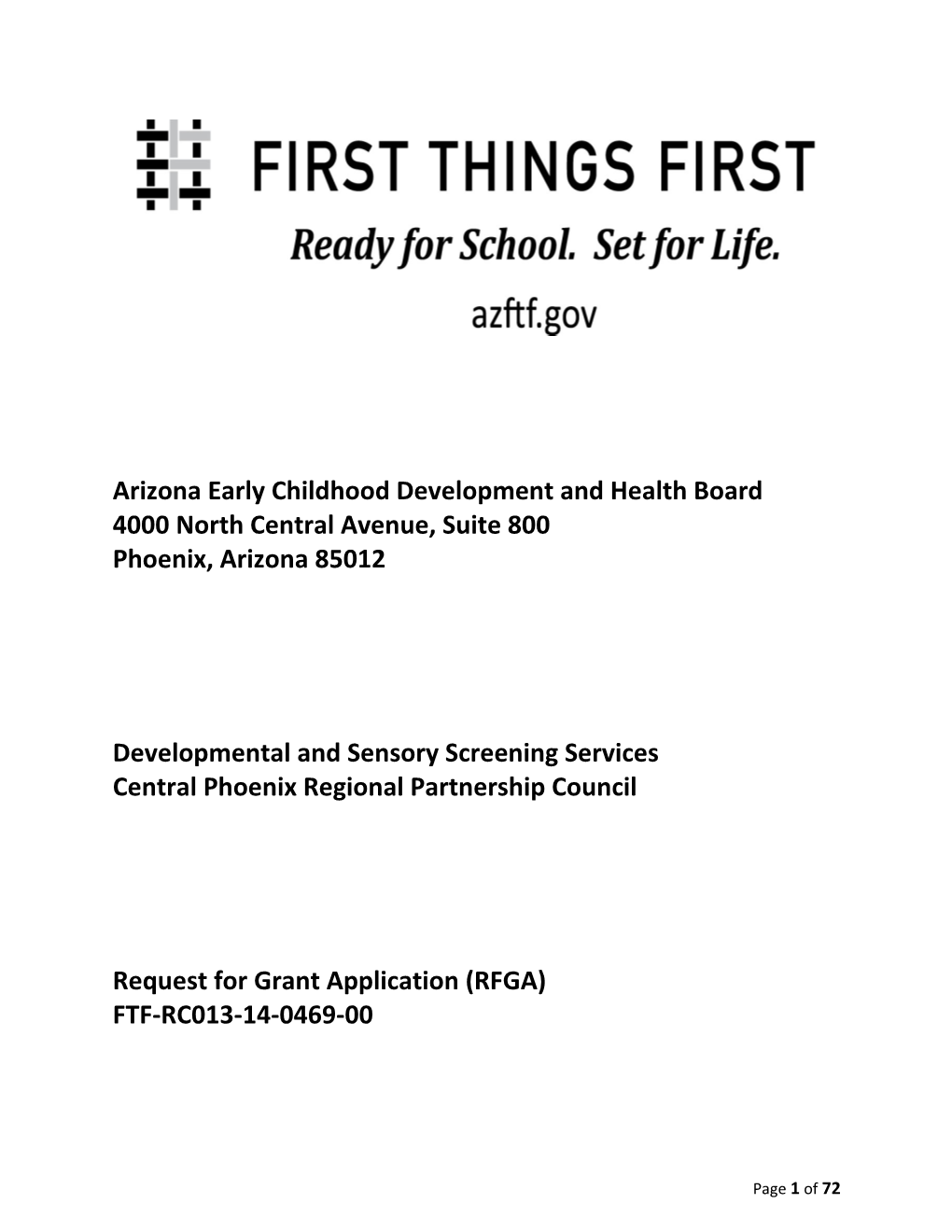 Arizona Early Childhood Development and Health Board s2