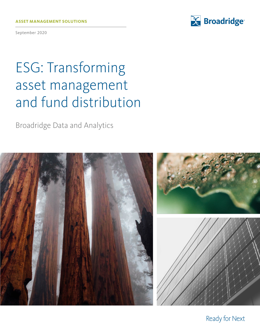 ESG: Transforming Asset Management and Fund Distribution