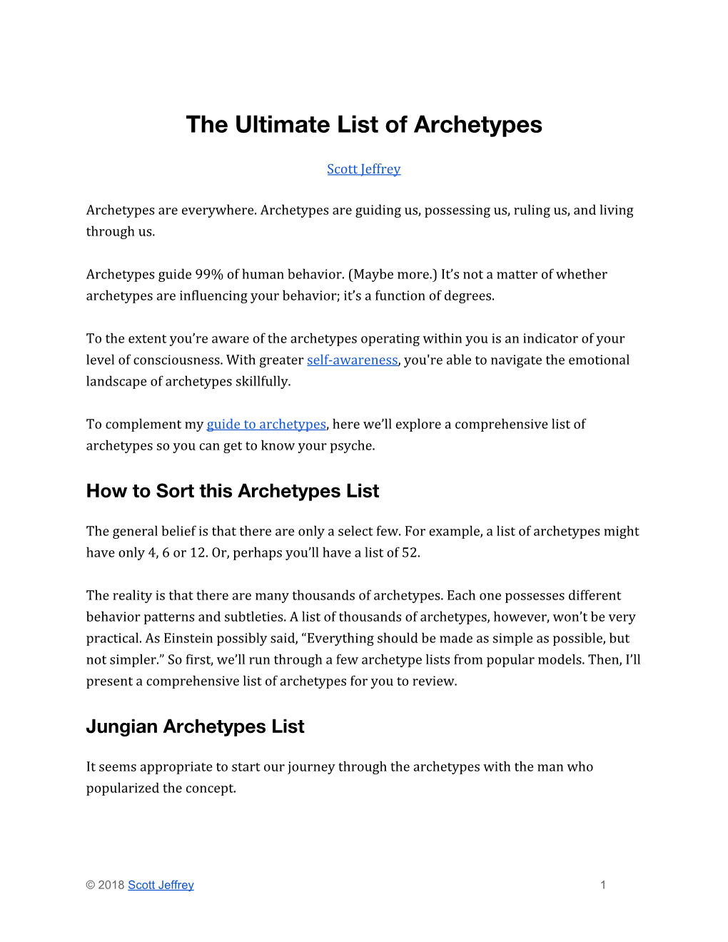 The Ultimate List of Archetypes