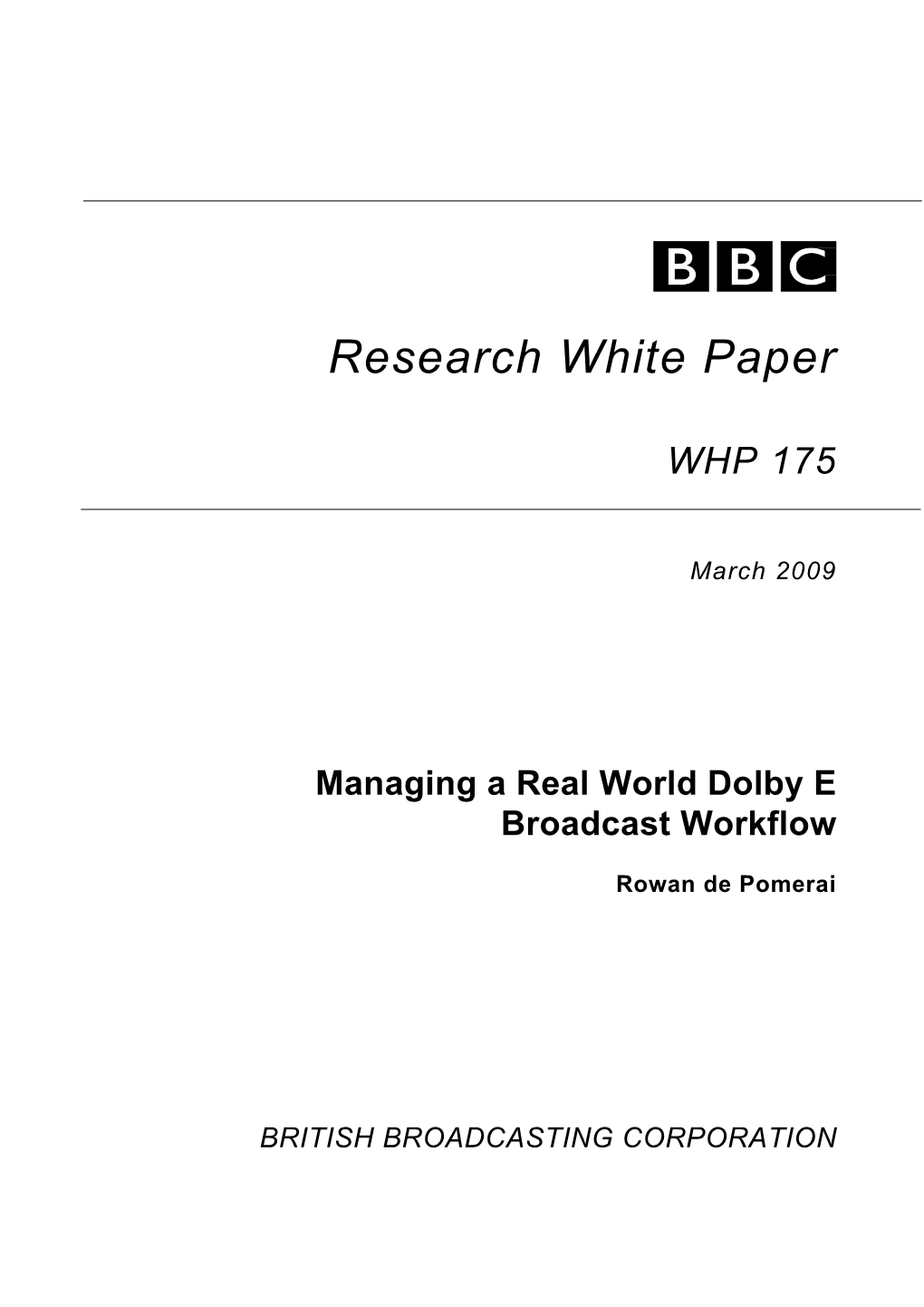 Research White Paper