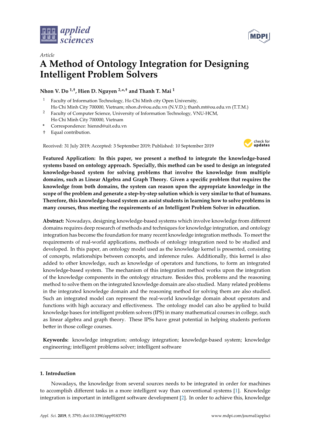 A Method of Ontology Integration for Designing Intelligent Problem Solvers
