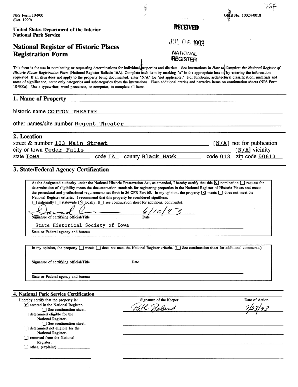 National Register of Historic Places Registration Form