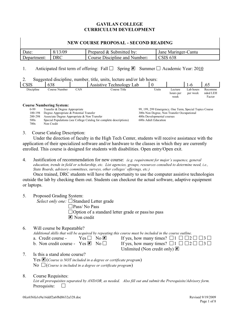 Course Discipline and s14