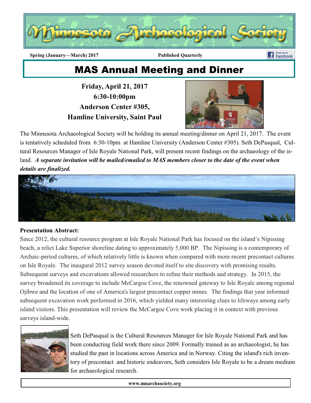MAS Annual Meeting and Dinner
