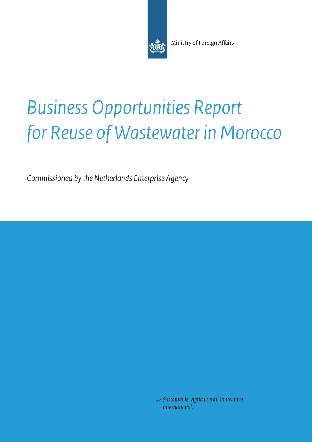 Business Opportunities Report for Reuse of Wastewater in Morocco