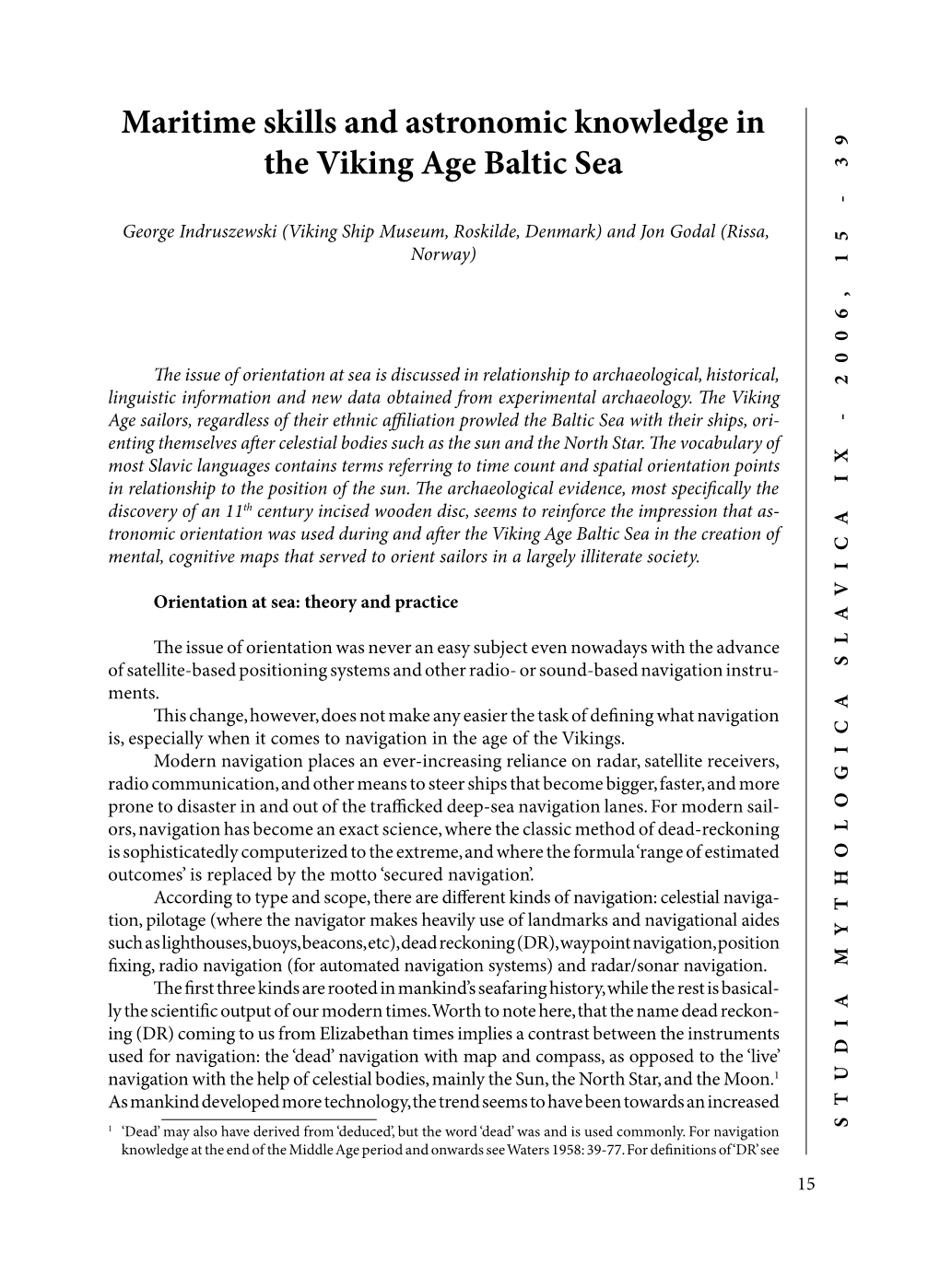 Maritime Skills and Astronomic Knowledge in the Viking Age Baltic Sea