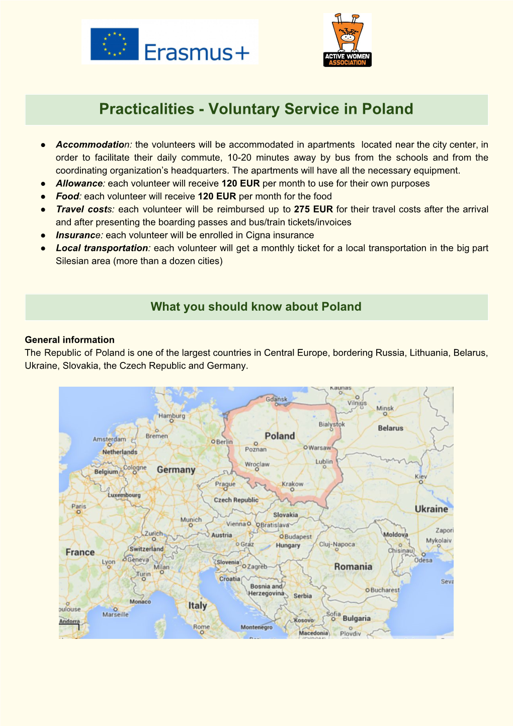 Practicalities - Voluntary Service in Poland