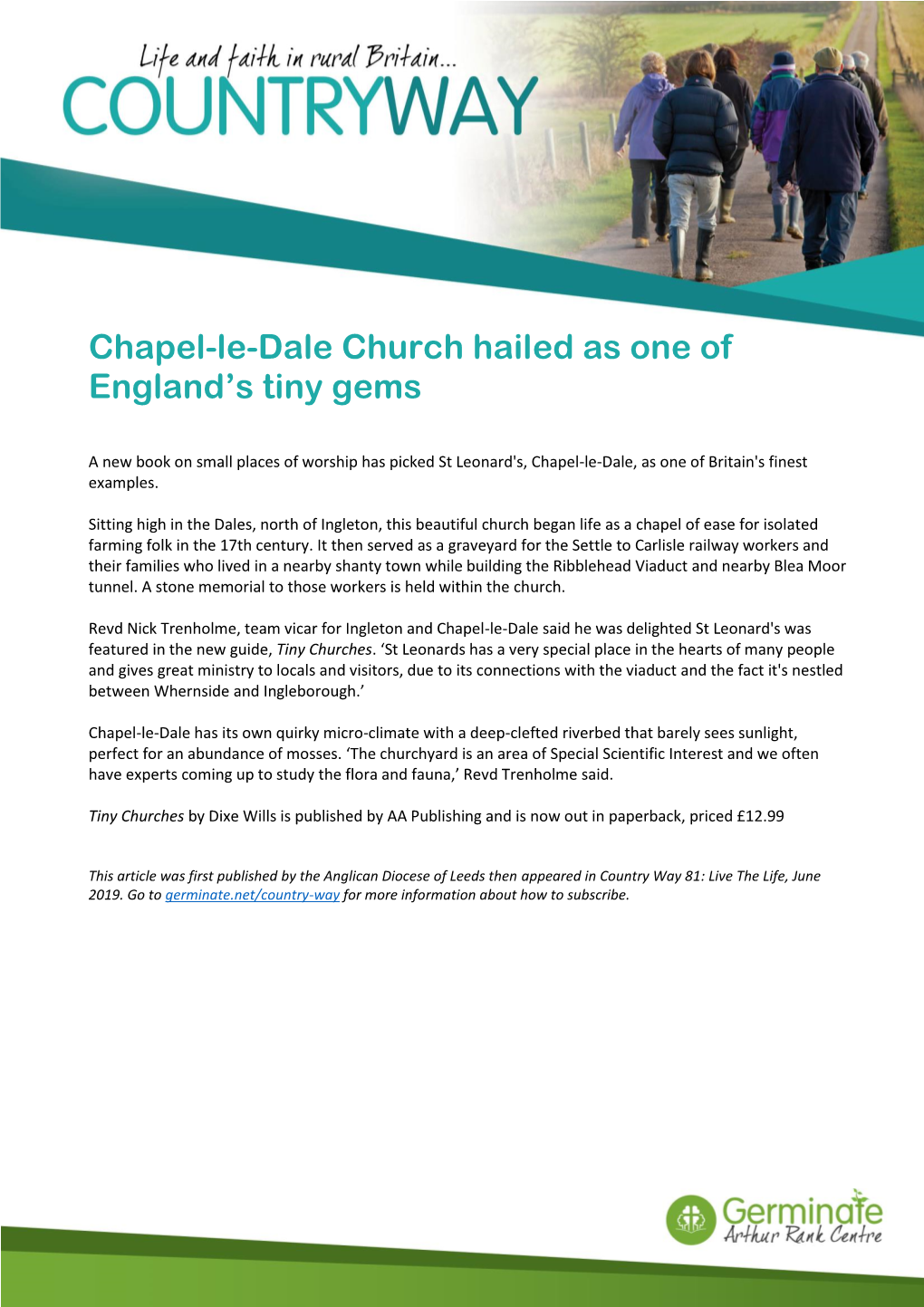 Chapel-Le-Dale Church Hailed As One of Englandrs Tiny Gems